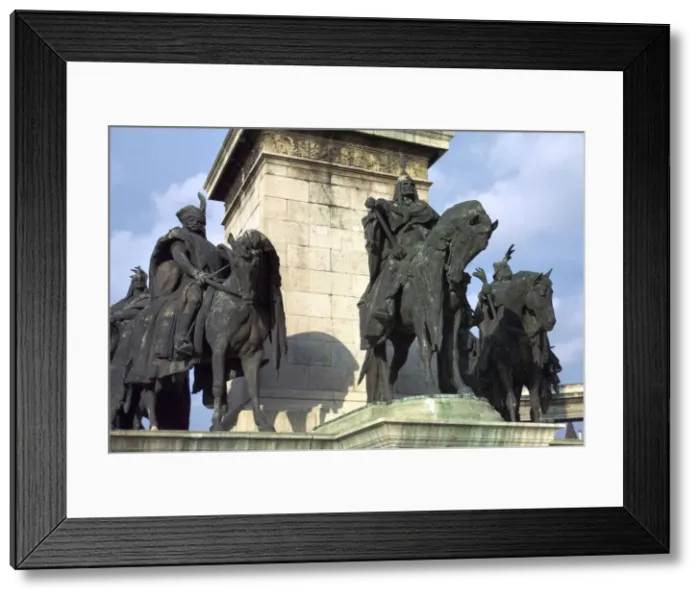 Framed Print : Millenary monument in Budapest, 19th century Framed Print : Millenary monument in Budapest, 19th century