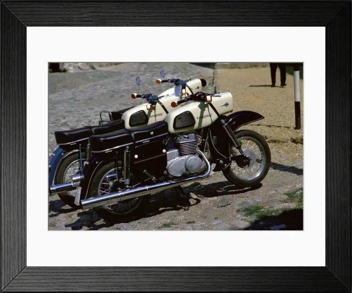 Framed Print : Motorcycles in Eger, Hungary Framed Print : Motorcycles in Eger, Hungary