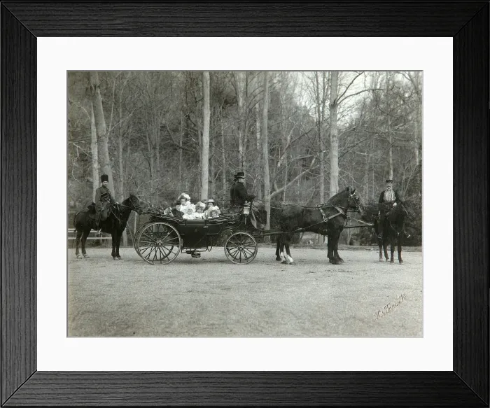 Framed Print : Tsar Nicholas II of Russia with his family in the park of Tsarskoye Selo, Russia, 1900s. Artist: K von Hahn Framed Print : Tsar Nicholas II of Russia with his family in the park of Tsarskoye Selo, Russia, 1900s. Artist: K von Hahn