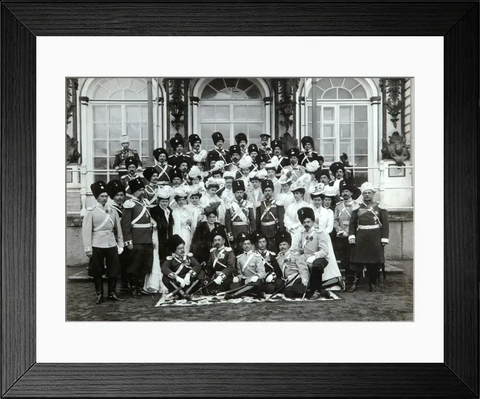Framed Print : Russian Imperial family outside the Catherine Palace, Tsarskoye Selo, Russia, early 20th century. Artist: K von Hahn Framed Print : Russian Imperial family outside the Catherine Palace, Tsarskoye Selo, Russia, early 20th century. Artist: K von Hahn