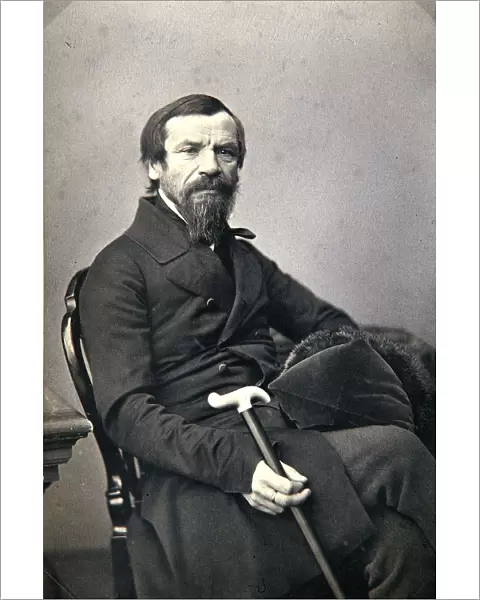 Michail Pogodin, Russian historian and journalist, 1850s. Artist: Karl August Bergner
