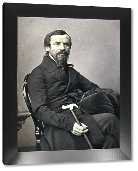 Michail Pogodin, Russian historian and journalist, 1850s. Artist: Karl August Bergner