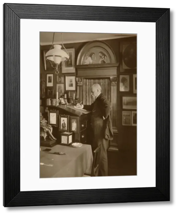 Framed Print : Pavel Shukovsky, Russian artist, at work, early 20th century Framed Print : Pavel Shukovsky, Russian artist, at work, early 20th century