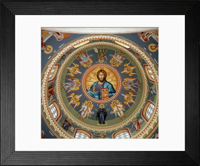 Framed Print : Painting of Christ Pantocrator, 1970s Framed Print : Painting of Christ Pantocrator, 1970s