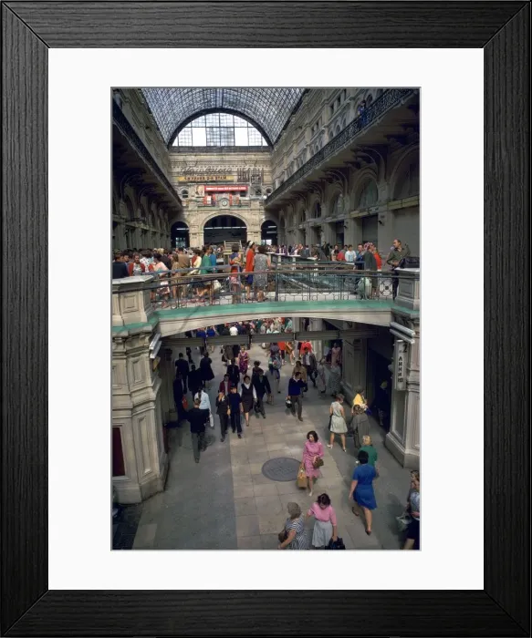 Framed Print : The soviet-era GUM department store in Moscow, 19th century Framed Print : The soviet-era GUM department store in Moscow, 19th century