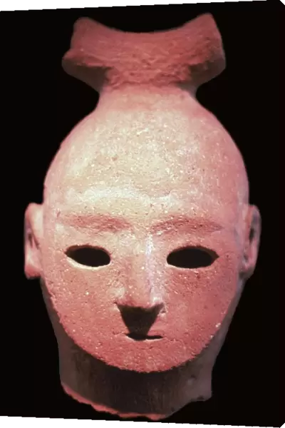 Head of a Haniwa tomb figure, 6th century
