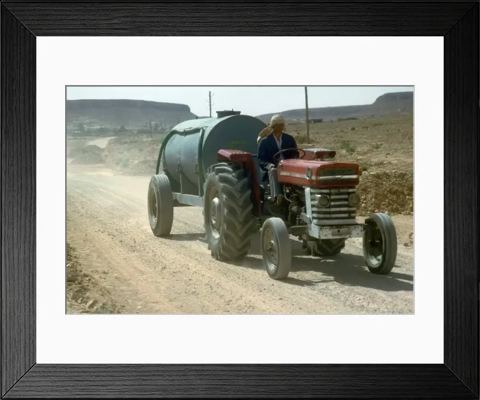 Framed Print : Road-building in Tunisia Framed Print : Road-building in Tunisia