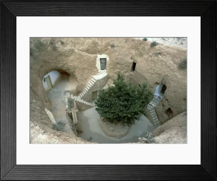 Framed Print : Pit-dwelling in Tunisia Framed Print : Pit-dwelling in Tunisia