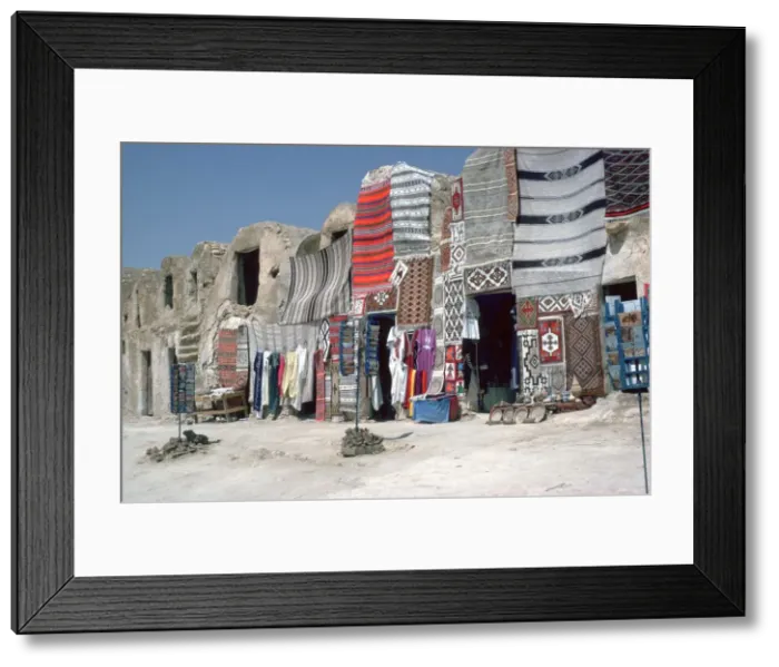 Framed Print : Berber storehouses converted into a bazaar Framed Print : Berber storehouses converted into a bazaar