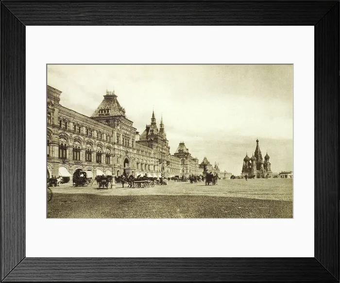 Framed Print : The upper trading rows in Red Square, Moscow, Russia, 1910s Framed Print : The upper trading rows in Red Square, Moscow, Russia, 1910s