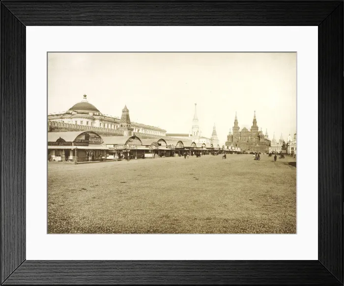 Framed Print : The trading rows in Red Square, Moscow, Russia, 1888
