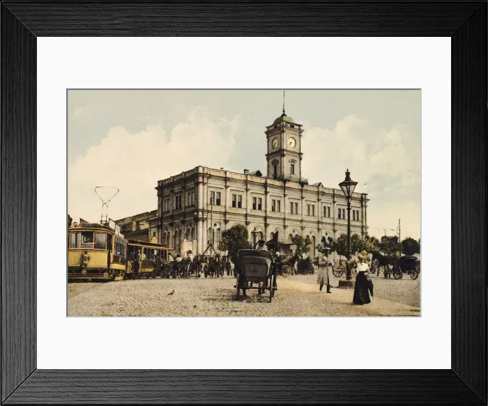 Framed Print : Nicholas Railway Station, Kalanchyovskaya Square, Moscow, Russia, c1904-c1905 Framed Print : Nicholas Railway Station, Kalanchyovskaya Square, Moscow, Russia, c1904-c1905