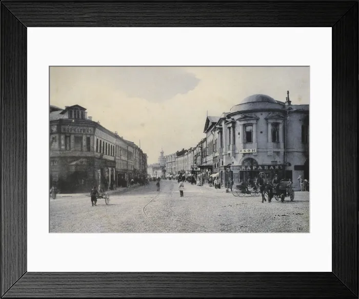 Framed Print : View of Arbat Street in winter, Moscow, Russia, early 20th century Framed Print : View of Arbat Street in winter, Moscow, Russia, early 20th century