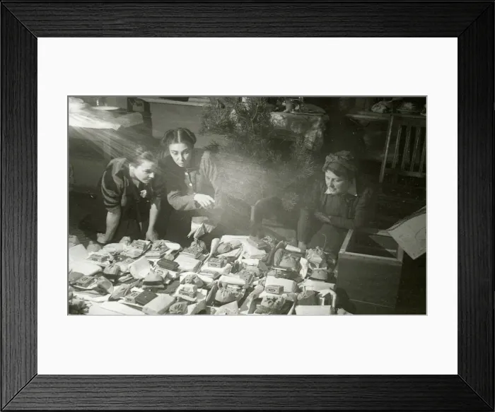 Framed Print : Actresses of the Moscow Art Theatre preparing presents for the Red Army, USSR, 1943 Framed Print : Actresses of the Moscow Art Theatre preparing presents for the Red Army, USSR, 1943