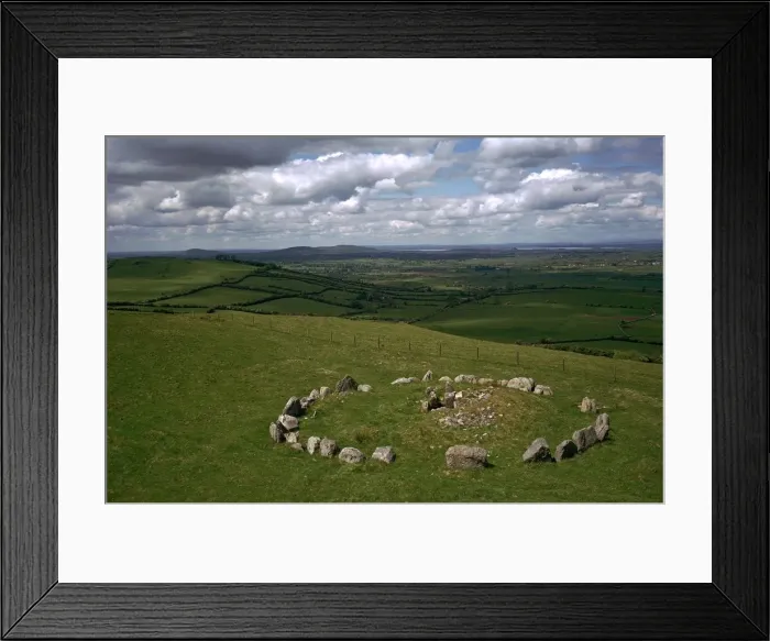 Framed Print : View of Cairns in the Loughcrew hills Framed Print : View of Cairns in the Loughcrew hills