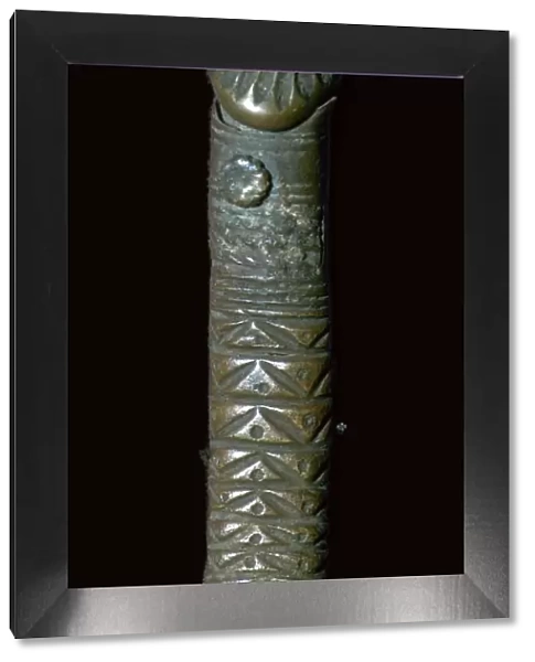Irish copper-alloy curved mount, 6th century