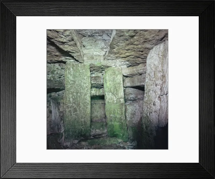 Framed Print : Interior of a Neolithic Passage Grave, 33rd-25th century BC