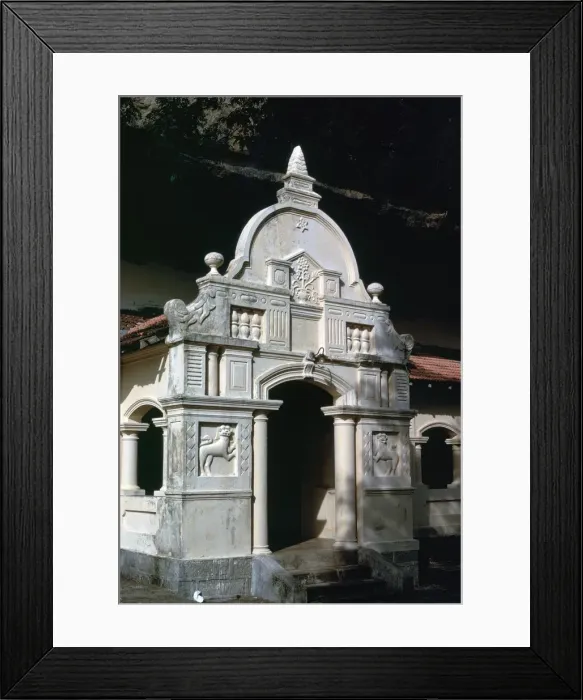 Framed Print : Entrance to Buddhist cave-temple shrine in Sri Lanka, 1st century Framed Print : Entrance to Buddhist cave-temple shrine in Sri Lanka, 1st century