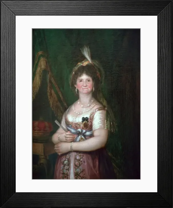 Framed Print : Portrait of Queen Maria Luisa, 18th century Framed Print : Portrait of Queen Maria Luisa, 18th century
