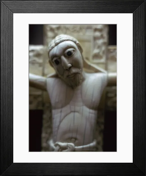 Framed Print : Detail of an ivory crucifix Framed Print : Detail of an ivory crucifix