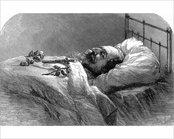 Emperor Napoleon III of France on his deathbed, 1873