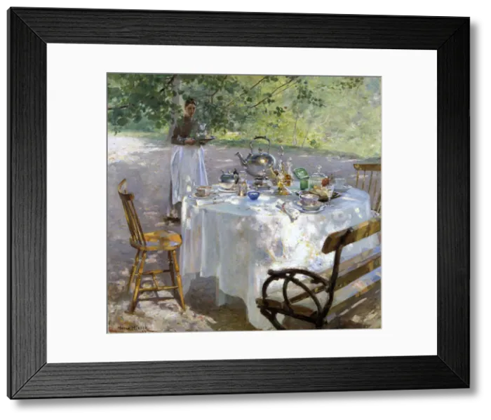 Framed Print : Breakfast Time, 1887. Artist: Hanna Pauli Framed Print : Breakfast Time, 1887. Artist: Hanna Pauli