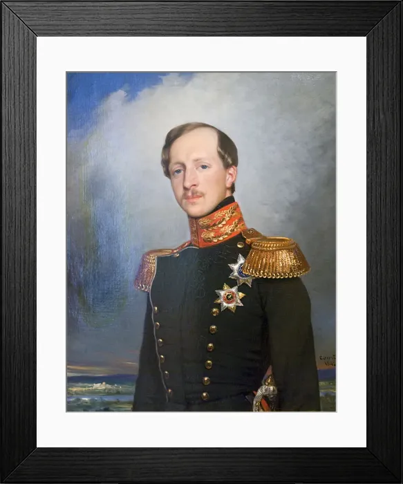 Framed Print : Portrait of Duke Peter of Oldenburg, 1842. Artist: Joseph-Desire Court Framed Print : Portrait of Duke Peter of Oldenburg, 1842. Artist: Joseph-Desire Court