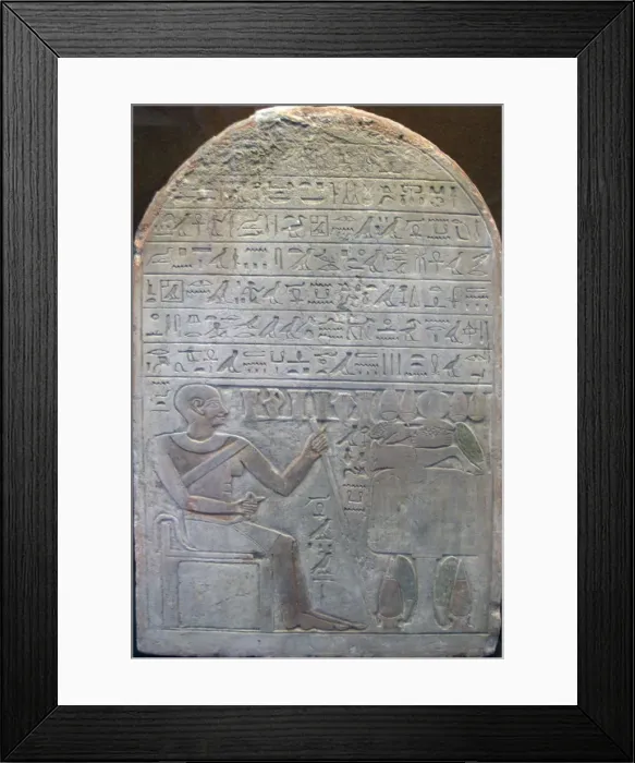 Framed Print : Stele of the chief of treasurers Khor, Ancient Egyptian, 19th century BC Framed Print : Stele of the chief of treasurers Khor, Ancient Egyptian, 19th century BC