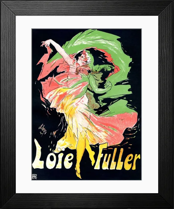 Framed Print : Loie Fuller (poster), 1897. Artist: Jules Cheret Framed Print : Loie Fuller (poster), 1897. Artist: Jules Cheret