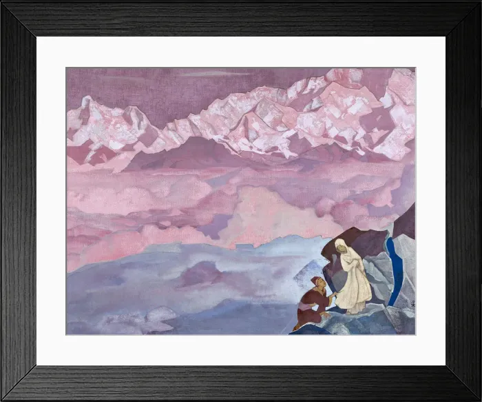 Framed Print : She Who Leads, 1924. Artist: Nicholas Roerich Framed Print : She Who Leads, 1924. Artist: Nicholas Roerich