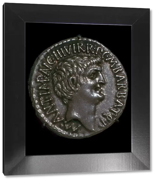 Silver Denarius of the Roman politician Mark Antony, 1st century BC