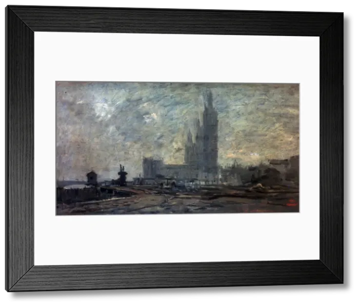 Framed Print : London, 1866. Artist: Charles Francois Daubigny Framed Print : London, 1866. Artist: Charles Francois Daubigny