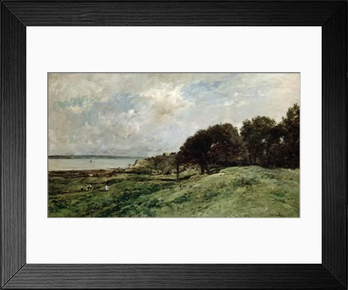 Framed Print : The Seashore near Villerville, 1875. Artist: Charles Francois Daubigny Framed Print : The Seashore near Villerville, 1875. Artist: Charles Francois Daubigny