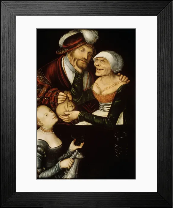 Framed Print : A Procuress, c1530 Framed Print : A Procuress, c1530