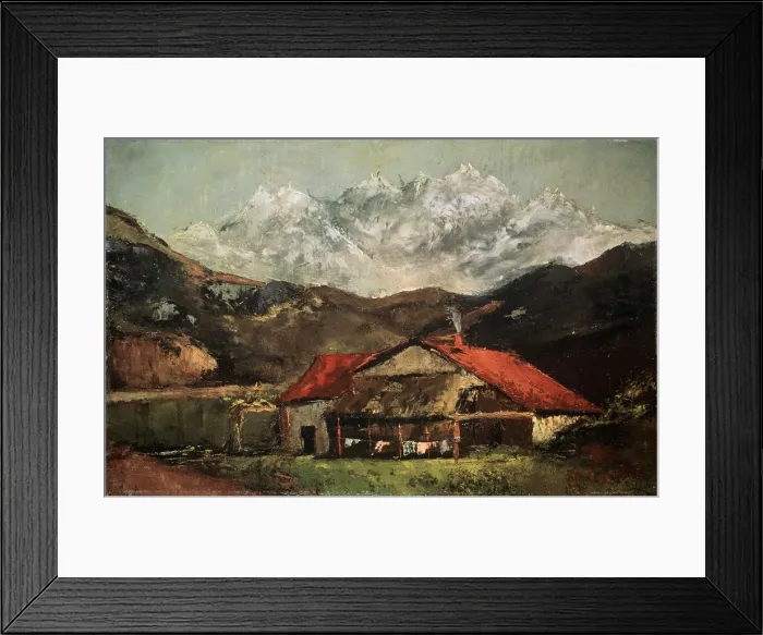 Framed Print : A Hut in the Mountains, c1874. Artist: Gustave Courbet Framed Print : A Hut in the Mountains, c1874. Artist: Gustave Courbet