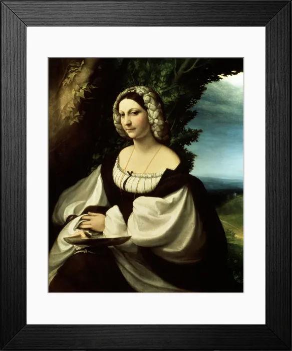 Framed Print : Female portrait, c1518. Artist: Correggio Framed Print : Female portrait, c1518. Artist: Correggio