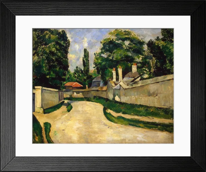 Framed Print : Houses Along a Road, c1881. Artist: Paul Cezanne Framed Print : Houses Along a Road, c1881. Artist: Paul Cezanne