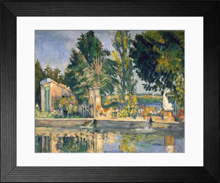 Framed Print : Jas de Bouffan, the Pool, c1876. Artist: Paul Cezanne Framed Print : Jas de Bouffan, the Pool, c1876. Artist: Paul Cezanne