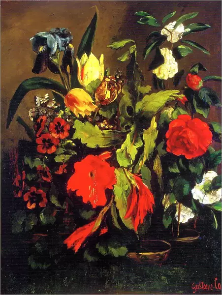 Still Life of Flowers, 1863. Artist: Gustave Courbet