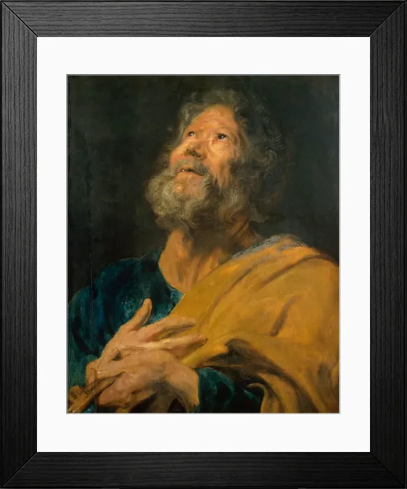 Framed Print : Peter the Apostle, 1617-1618. Artist: Anthony van Dyck Framed Print : Peter the Apostle, 1617-1618. Artist: Anthony van Dyck