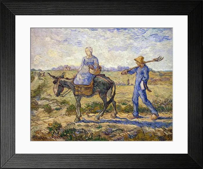 Framed Print : Morning: Going out to Work, 1890. Artist: Vincent van Gogh Framed Print : Morning: Going out to Work, 1890. Artist: Vincent van Gogh