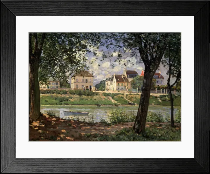 Framed Print : Villeneuve-la-Garenne (Village on the Seine), 1872. Artist: Alfred Sisley Framed Print : Villeneuve-la-Garenne (Village on the Seine), 1872. Artist: Alfred Sisley