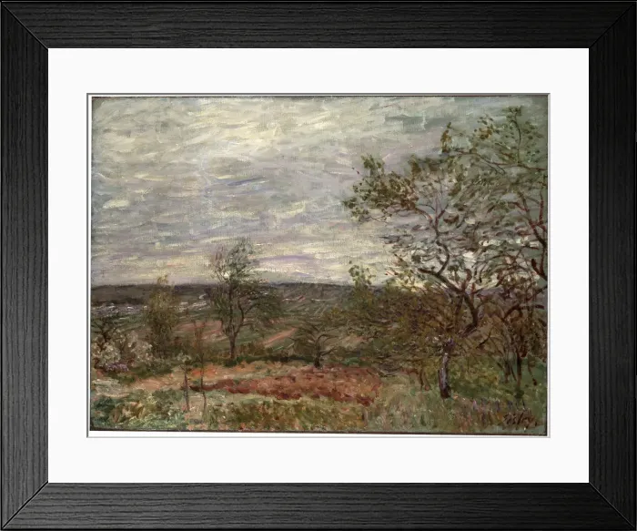 Framed Print : Windy Day at Veneux, 1882. Artist: Alfred Sisley Framed Print : Windy Day at Veneux, 1882. Artist: Alfred Sisley