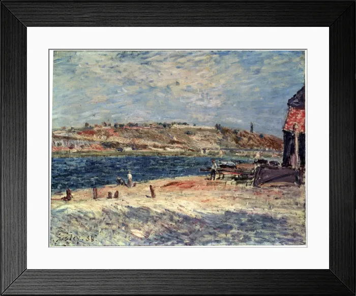 Framed Print : River Banks at Saint-Mammes, 1884. Artist: Alfred Sisley Framed Print : River Banks at Saint-Mammes, 1884. Artist: Alfred Sisley
