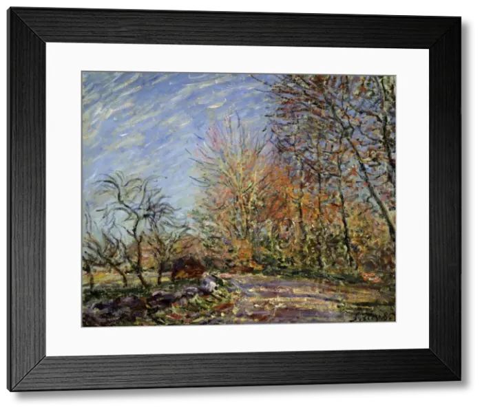 Framed Print : At the edge of the forest in Fontainebleau, 1885. Artist: Alfred Sisley Framed Print : At the edge of the forest in Fontainebleau, 1885. Artist: Alfred Sisley