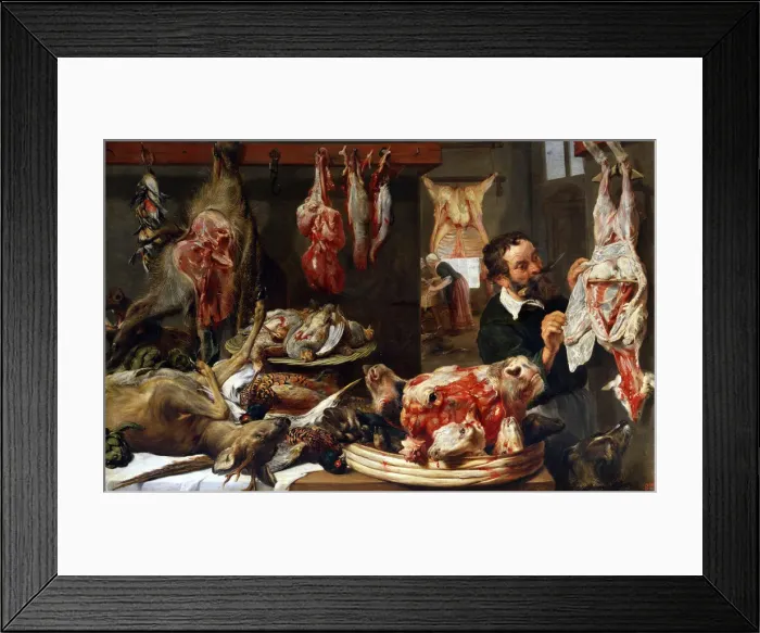 Framed Print : A Butcher Shop, 1630s. Artist: Frans Snyders Framed Print : A Butcher Shop, 1630s. Artist: Frans Snyders