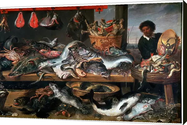 A Fishmongers Shop, 17th century. Artist: Frans Snyders