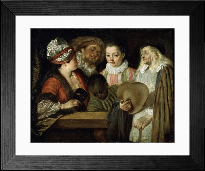 Framed Print : Actors of the Comedie Francaise, 1711-1712. Artist: Jean-Antoine Watteau Framed Print : Actors of the Comedie Francaise, 1711-1712. Artist: Jean-Antoine Watteau