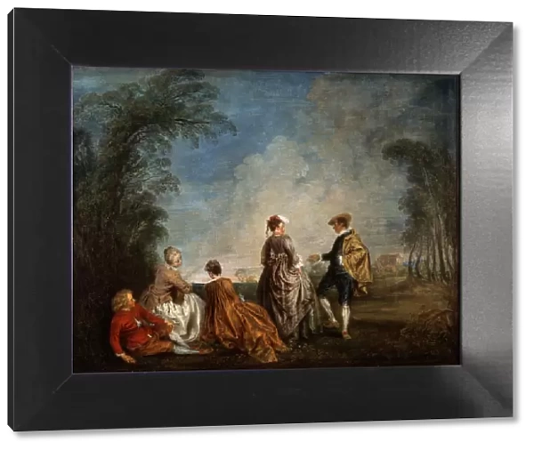 An Embarrassing Proposal, 1715-1716. Artist: Jean-Antoine Watteau