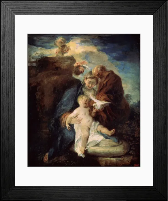 Framed Print : The Holy Family (Rest on the Flight into Egypt), 1719. Artist: Jean-Antoine Watteau Framed Print : The Holy Family (Rest on the Flight into Egypt), 1719. Artist: Jean-Antoine Watteau